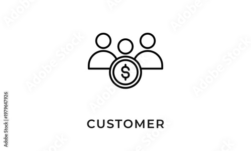 Customer  vector icon isolated on white background