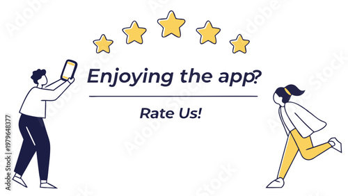 App Rating Request with People and Stars.