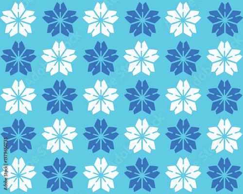 Simple and bold blue stylized sakura graphic for stationery and gift wrap designs