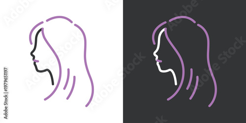 シンプルなヘアサロンアイコン