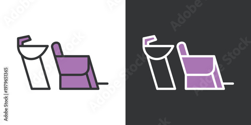 シンプルなシャンプー台アイコン