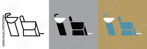 シンプルなシャンプー台アイコン