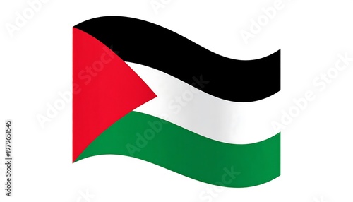 Free Download Waving flag of Palestine with its distinct colors and design - GFXLoad