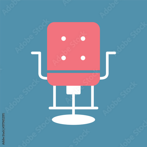 シンプルな美容院の椅子アイコン