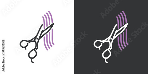 シンプルな美容院アイコン