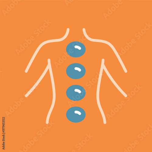 シンプルなホットストーンアイコン