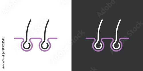 シンプルな毛穴のベクターアイコン