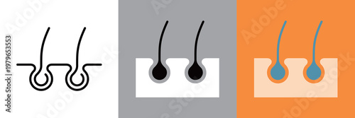 シンプルな毛穴のベクターアイコン