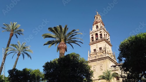 Bell tower of Cordoba Mosque Cathedral historic landmark architecture Spain
