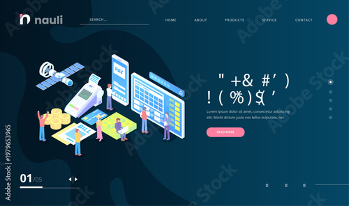 Isometric Technology And Data Web Banner