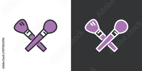 シンプルなメイクブラシアイコン