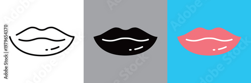 シンプルなリップのアイコン