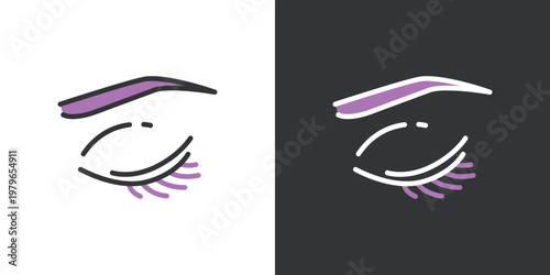 シンプルな美しいまつ毛アイコン