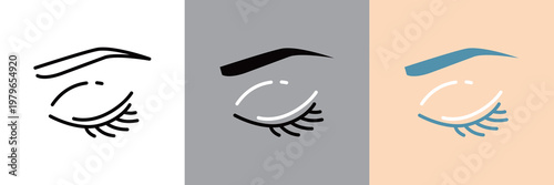 シンプルな美しいまつ毛アイコン