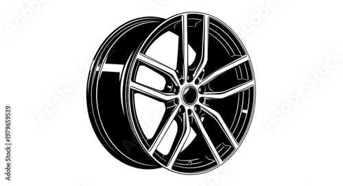 car wheel on white background