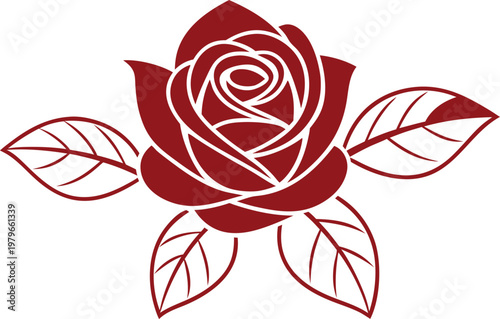 Red Rose Flower Botanical Set. Elegant Red Rose Bloom Collection. Red Rose Blossom Floral Illustration Set. Classic Red Rose Flower Study Set. Red Rose Stem Bloom Design Set. Natural Red Rose Gard