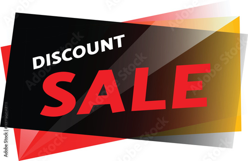 Sale banner illustration. Discount advertisement design. Discount label and sticker design. Sale tag 