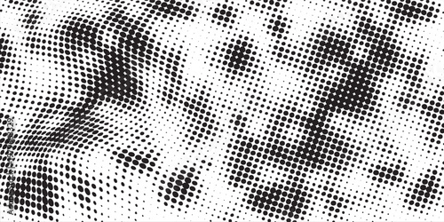 Beige color halftone grain texture. Faded dotted gradient pattern background. Pixelated cartoon overlay backdrop. Raster comic pop art gradation wallpaper. Grunge khaki wavy noise cover. Vector