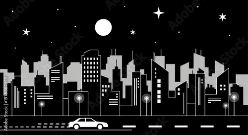 night city skyline