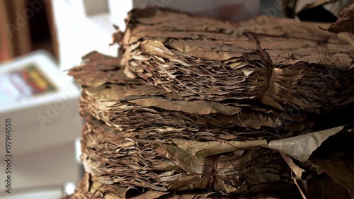 Stack of pattal dona made from dried leaves in an Indian market, showing eco friendly disposable plates used in traditional food serving.