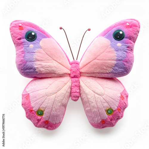 Pink and Purple Butterfly Plush Toy