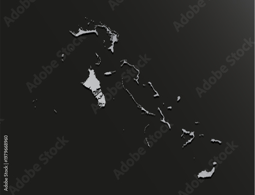 Map of Bahamas, template Caribbean outline country