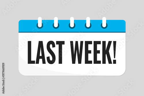 Countdown daily page calendar icon - Last week