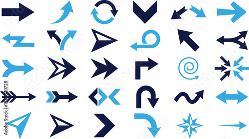 Various arrow symbols and icons for direction and navigation.