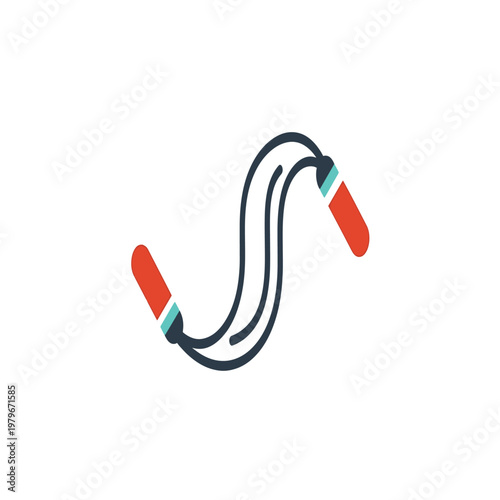Digital Skipping Rope Sports Vector. eps