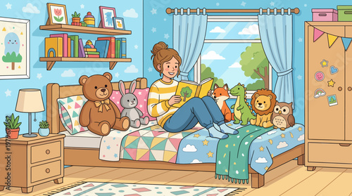 Child Playing With Toys.