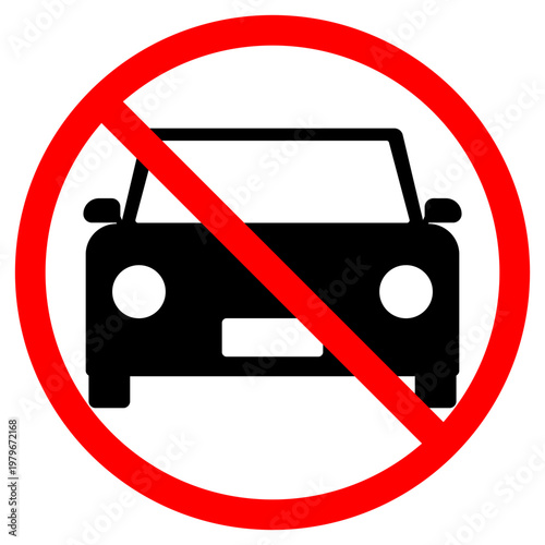 車の進入禁止や駐車禁止を表すマーク