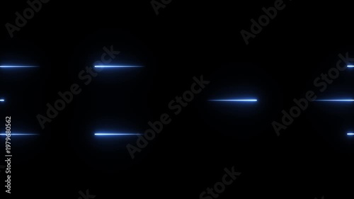 abstract blue glowing neon lines or light streaks against a black background. 4k neon light motion videos 