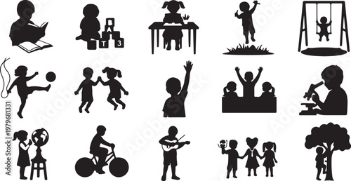 Two clowns playing with shapes