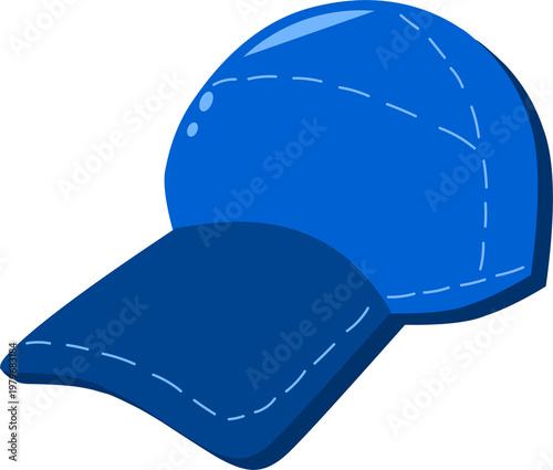 Blue Baseball Cap Illustration