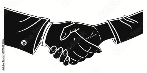 Professional business handshake icon for partnership and contract signing with handshake business partnership agreement collaboration professional corporate teamwork contract connection