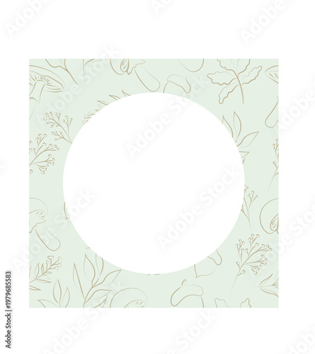 vector illustration of a frame made of white flowers