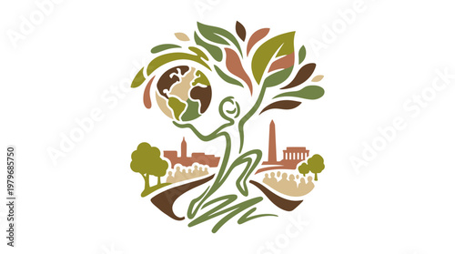 Eco-Friendly Concept Representing Global Awareness