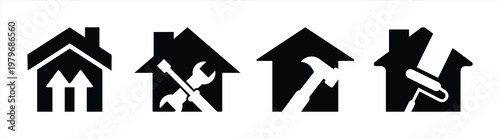 Home Improvement and Maintenance Icon Set