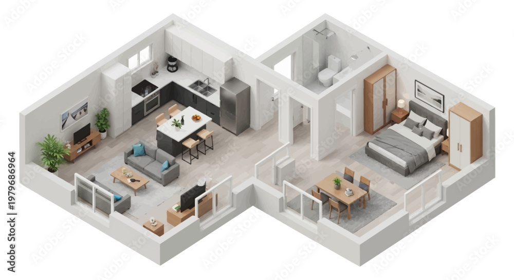 Fototapeta premium Apartment Interior Floor Plan.