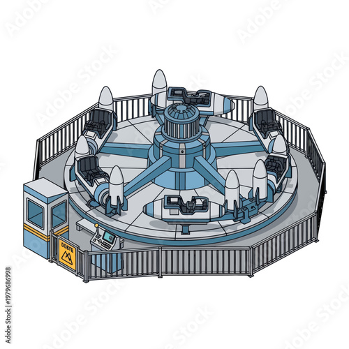 Futuristic Space Station Module Interior Design.