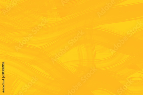Abstract Golden Yellow Fluid Brush Strokes Background