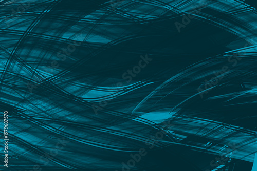 Abstract Deep Cyan and Teal Dynamic Sweeping Lines Background