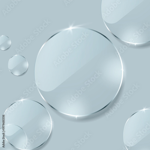 Fotografija Water droplets on a surface a study in refraction and light