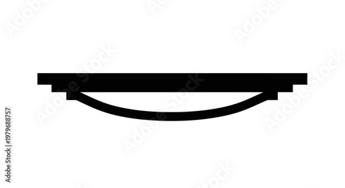 Modern black wall shelf bracket.