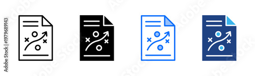 Strategic Intent icon set multiple style collection