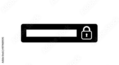 Padlock on a password field.