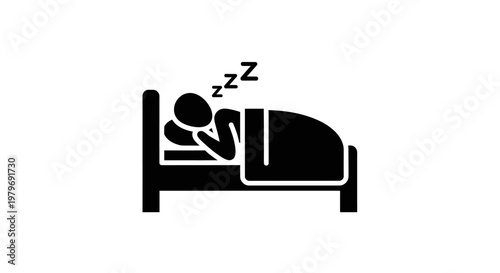 Person Sleeping in a Bed.