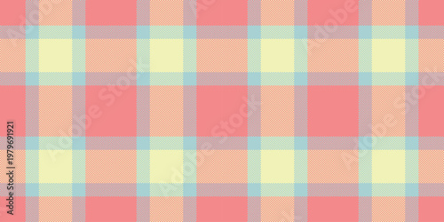 Chequered pattern seamless check, workshop texture plaid vector. Poster background fabric textile tartan in light and tulip colors.