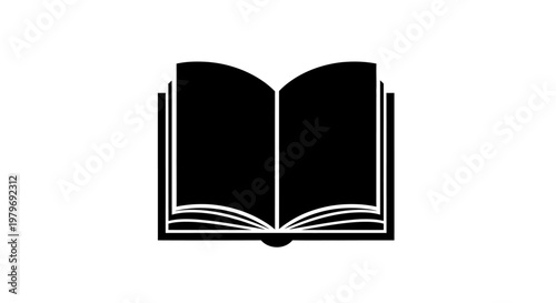 Open Book Icon Graphic Illustration.