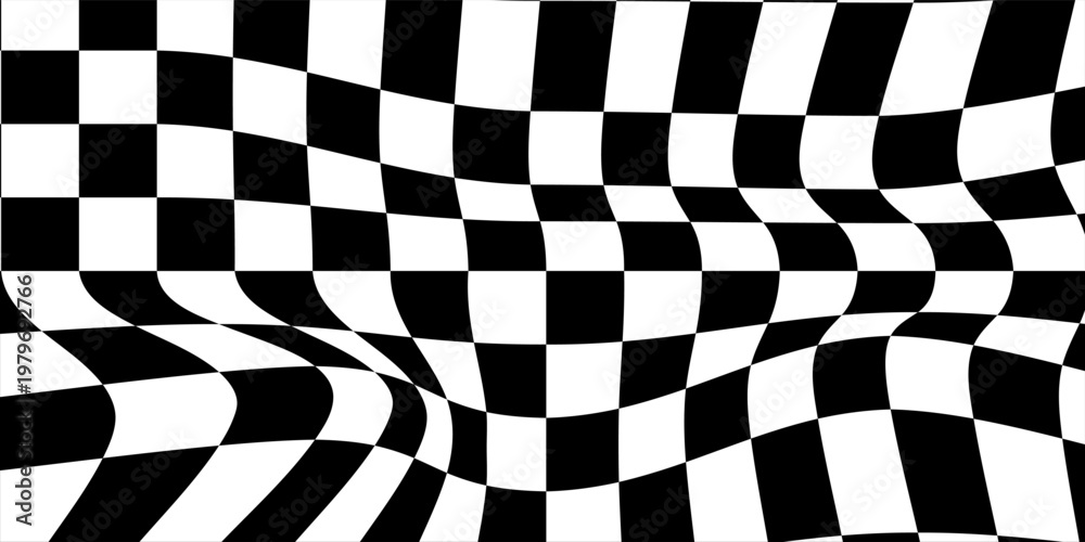 Obraz premium Black and white checkered pattern, Checkerboard seamless pattern